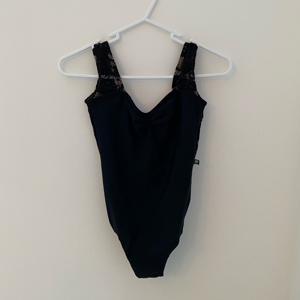 Luckyleo Lace Pinched Front Leotard - Medium Adult